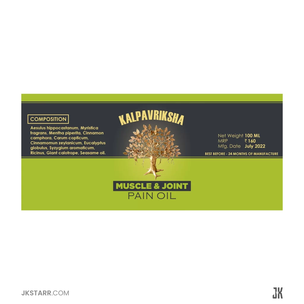 Kalpvariksha Muscle Joint Pain Oil - Label